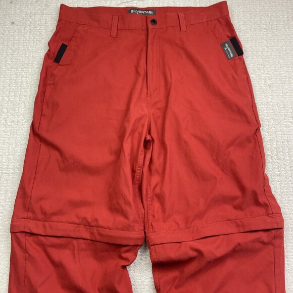 Y2K Levi's Silvertab Nylon Convertible Tech Pants Baggy Orange Size 34 x 34 - Picture 2 of 15